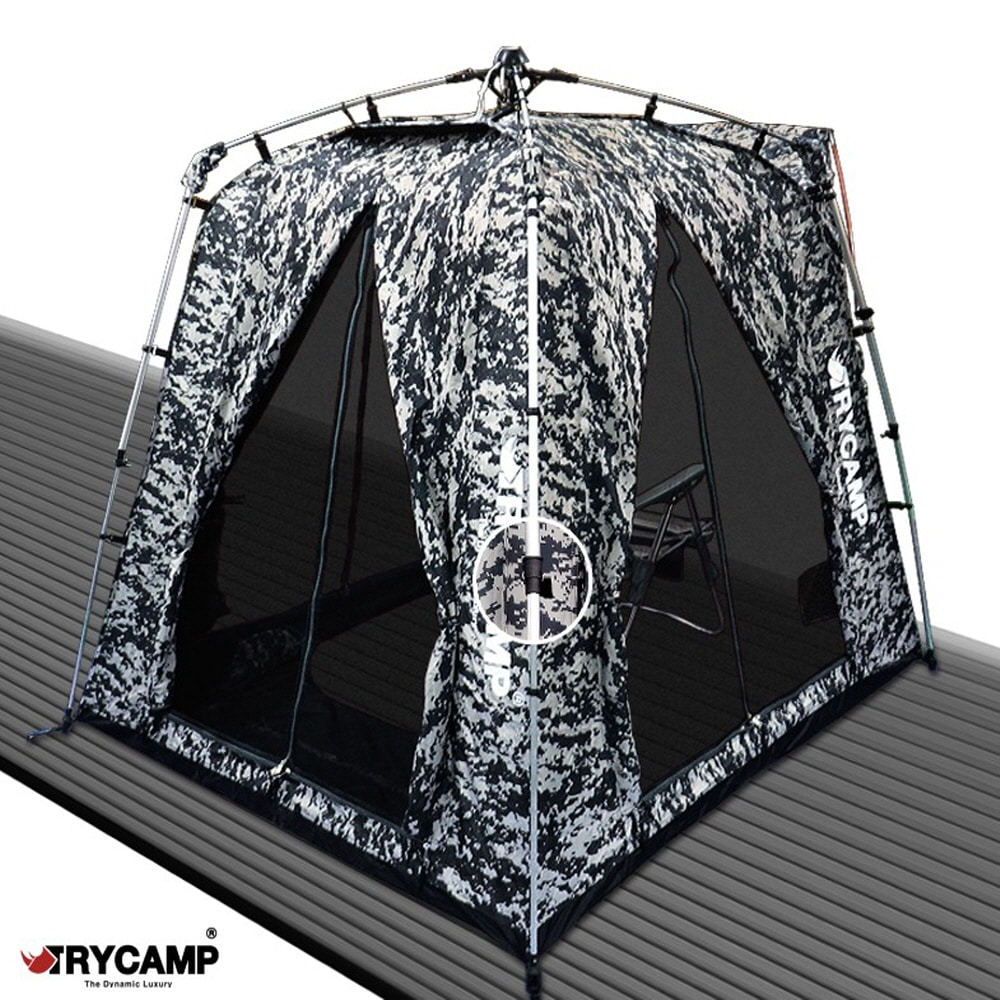 트라이캠프 낚시 텐트 FO-2015MP 낚시 텐트 이지시트 하프플라이 월 지주폴 선택형